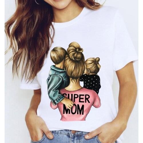 Ladies T-shirt 2021 Cartoon Mom Life Tshirts Women Retro fashion Female Tee Tops Graphic Short sleeve streetwear Tee Shirt femme