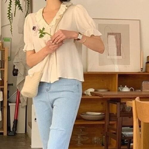 Women Casual Wild Solid Color Braided Shoulder Crossbody Bag Creative Pearl/Bow Decoration Stylish Summer Handbag for Beach