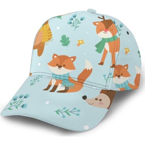 Winter Forest Animal Outdoor Sport Caps Baseball Hat Men Women Visor Cap Baseball Cap Street Hip Hop Caps