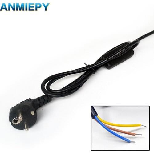 1.8m power supply line dimming wire lamp connector with switch LED lamp socket EU plug connection Cord Cable 220V 110V