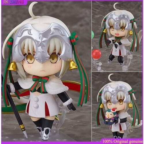 100% Original: Anime Fate FGO white Jeanne d Arc Q version figma PVC Action Figure Anime Figure Model Toys Figure Doll Gift