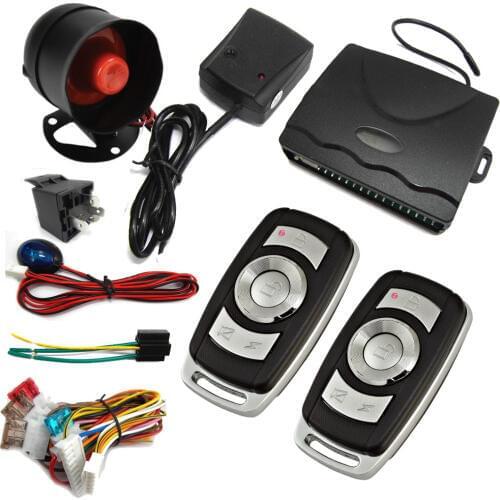 12v DC one way car alarm systems security Protection Keyless Entry Siren 2 Remote Control Universal 1 way Burglar 8176 CHADWICK