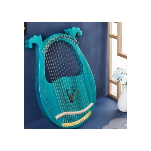 16/19 string wood lined Small Harp Laiya Piano Easy To Learn Portable Mahony solid wood Lyre Piano Niche Instrument