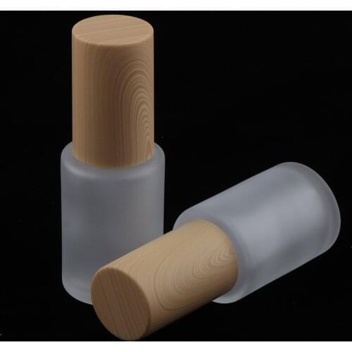 2PCS Empty Glass Emulsion Perfume Bottles Pump Press Lotion Bottles Containers