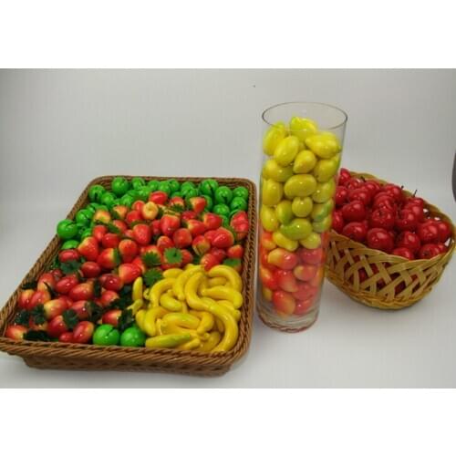 20pcs Mini Artificial Fruit Peach Foam Cheap Apple Cherry Simulation Fake Fruit Home Wedding Party