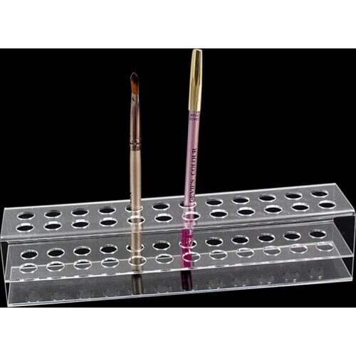 24 Holes Acrylic Eyelash Tweezer Storage Holder Durable Convenient Tweezers Stand Shelf Holder Eyelashes Extension Makeup Tool