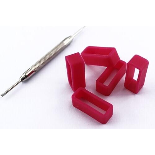 5pcs Rose Silicone Strap Loop Watch Accessories Strap Activity Rings Rubber Buckle Ring 10mm12mm14mm16mm18mm20mm22mm24mm26mm28mm