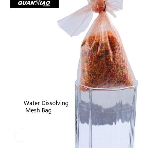 50 Pcs/Bag Multiple Sizes Water Dissolving PVA Bags Carp Fishing Material Tackle Quick Water Soluble Solid Bait Bags 8 Size