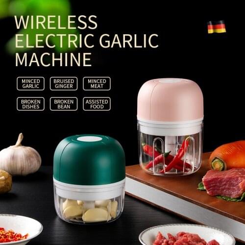 Wireless Electric Garlic Press Household Portable Meshed Garlic Device Mini Meat Grinder Baby Complementary Food Mixer