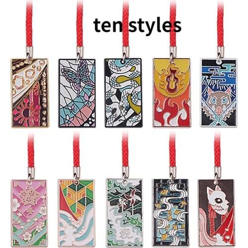 5 pcs Anime Demon Slayer Kimetsu No Yaiba Keychain Kamado Tanjirou Kamado-Nezuko Tomioka Giyuu Metal Key Chain for Unisex