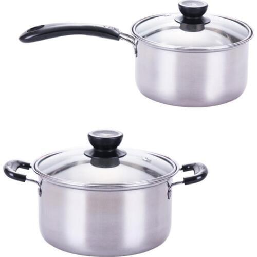 Stainless Steel Saucepan Soup Pot for Dairy Saucepan and Noodle Soaking In Household Dormitory Kitchen Milk Pots kitchen tools