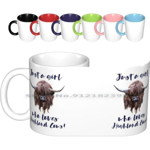 Just A Girl Who Loves Scottish Highland Cows Ceramic Mugs Coffee Cups Milk Tea Mug Just A Girl Scottish Highland Cow Scottish