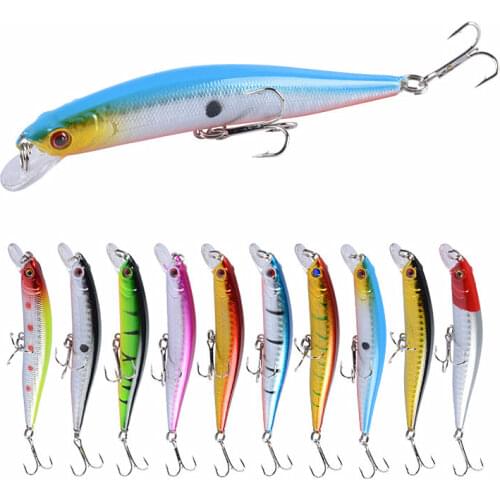 Top Hard Fishing Lures Minnow quality Baits 9.8cm/8.2g Wobblers good action professional Fishing Tackles artificial