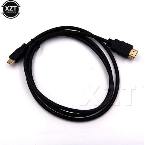 Mini HDMI-compatible to HDMI Cable 1080p 3D High Speed Adapter Gold Plated Plug for camera monitor projector TV 1.5M