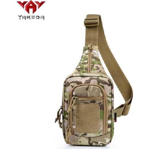YAKEDA Tactical Chest Bag Men Women 1000D Multifunctional Shoulder Messenger Bag Waterproof Camouflage Messenger Bag