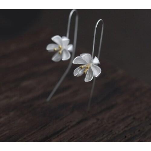 New Arrivals Korean Style Lotus Flower Earrings For Women Lady Bridal Earrings Girls Gifts Pendientes Brincos 2021