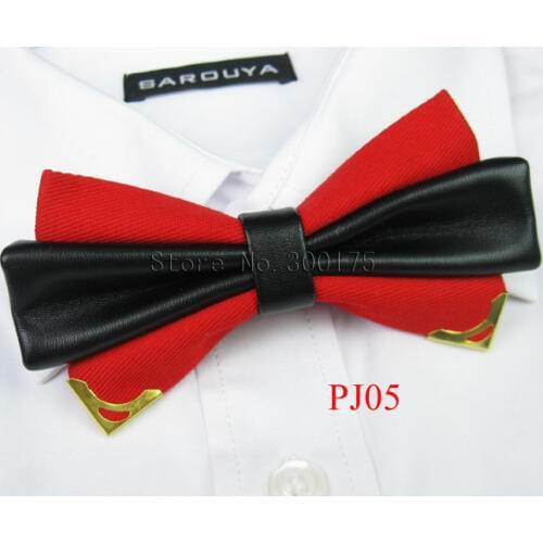 2018 NEW Style Man PU Leather Cotton Bowtie For Men Business Suite Shirt Cravate Wedding Tie Mens Gravatas Butterfly