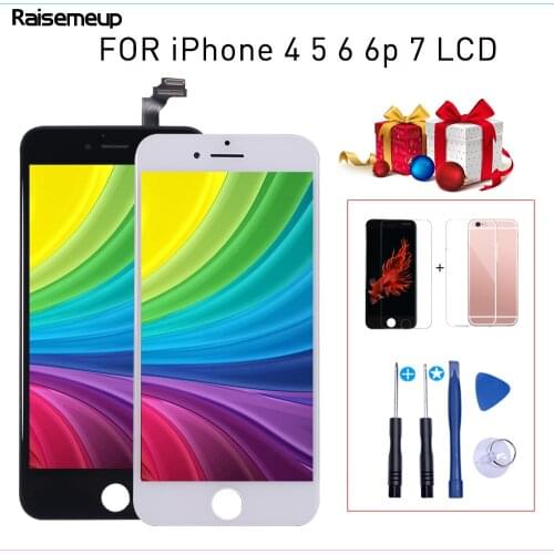 Great Quality 3D Force Touch Screen For iPhone 4s 5 6 plus 7 LCD Display Digitizer Assembly Replacement lcd + 3 gifts