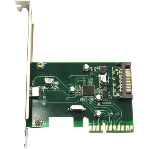 Single USB3.1 Type C to PCI Express x4 Converter Adapter 10Gbps USB 3.1 Type-C Female port PCIe Controller Card