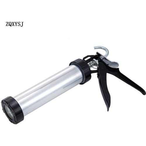 9 Inch Thick Aluminum Cylinder Glass Glue Gun Profession Handheld Cartridge Gun Silicon Structure Glue Gun For Home Improvement