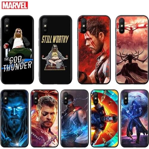 Silicone Cover Avengers Thor For Xiaomi Redmi K40 K30i K30T K30S K20 10X GO S2 Y2 Pro Ultra Black Phone Case