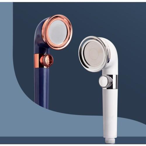 Pressurized Shower Rotating Shower Head Water Saving ABS Rain High Pressure Spray Nozzle Propeller Shower Bathroom Spray Head