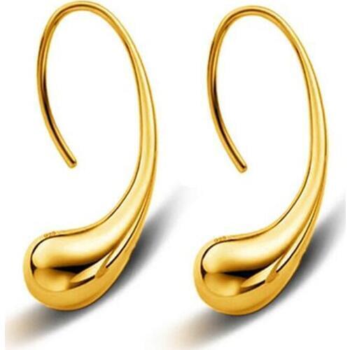 WQQCR Free Delivery Hot Gold 18 K Earrings Water Drops Shapes Womens Fine Jewelry Gifts Spot Wholesale Gift Earrings