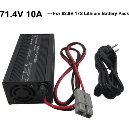 900W 71.4V 10A / 12A Charger 17S 62.9V Li-ion battery Charger for 17 Series battery 100-120V / 220V-240V motorcycle charger