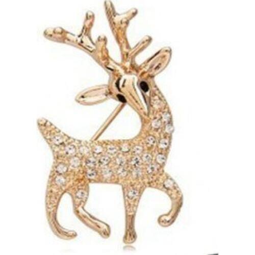 Korean fashion personality exaggerated imitation jewelry exquisite Rhinestone brooch deer shining influx of women free shipping