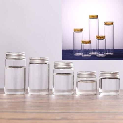 1pcs 50-260ml Big Glass Jars Container Decor Scew Cap Ornaments Mason Jar Message Vials High Quality Bottle DIY Storage Bottle