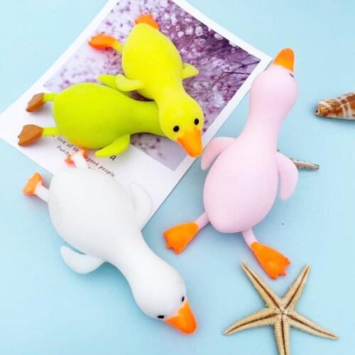 1PC Fun TPR Cute Cartoon Duck Stress Relief Squeeze Ball Reliever Squish Toy Animal Antistress for Children Adult Gifts