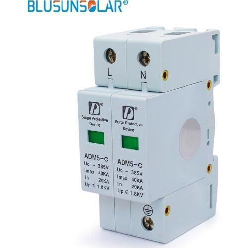 10 pieces lot) high quality 2P 40kA 220V 380V AC Din Rail SPD low voltage Surge Protective Device