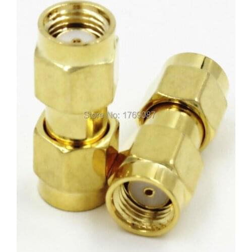 100PCS RP-SMA Male (female pin) Jack Center to RP-SMA Male (female pin) Jack In Series RF Adapter Connector