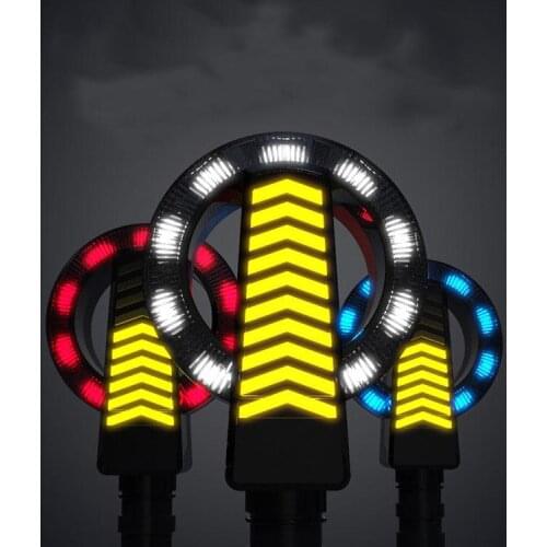 2PCS Motorcycle Turn Signal Light Indicator Lamp Tail Flasher Flowing Water Blinker Modified Motorcycle Accessories Blinkers