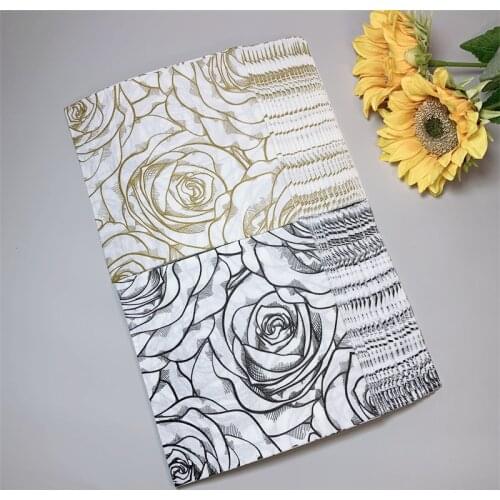 20Pcs/Pack Gold Rose Table Decoupage Paper Napkins Romantic Napkin Paper Tissue for Wedding Party Supplies Wholesale