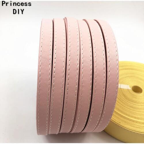 5 M/Lot Jewelry Making Findings Light Pink 10mm PU Cord String Rope Faux Leather Ribbon Bias DIY Chocker Necklace Craft Riband