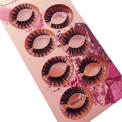7 pairs 100% natural false eyelashes mink hair 3d lashes hand made soft mink eyelash extension mink cilios makeup for beauty
