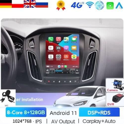 For Ford Focus 3 Mk 3 2011 - 2019 Tesla Style Screen Car Radio Multimedia Video Player Navigation GPS Android No 2din 2 Din RDS