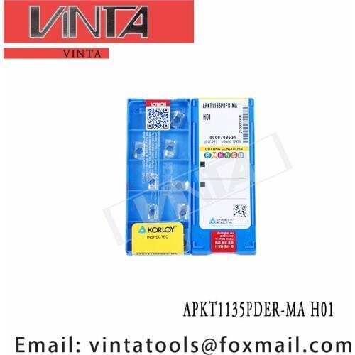 Free shipping high quality APKT1135PDER-MA H01 cnc carbide milling inserts