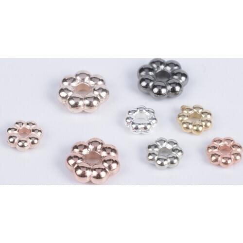 300Pcs/Lot 4mm 5mm 9mm CCB Spacer Beads Diy Jewelry Findings Gold Silver Color Loose Beads For Bracelets Making