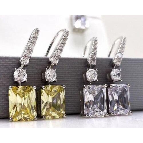 Designer Fashion 925 Sterling Silver Jewelry 3A Cubic Zirconia Party Earring