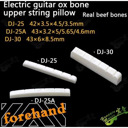 1pcs Real Bone Bridge Nut For Electric Guitar Bottom R16/R7.25 Classical 6-String Strat Electric Guitar Bass Send Sandpaper