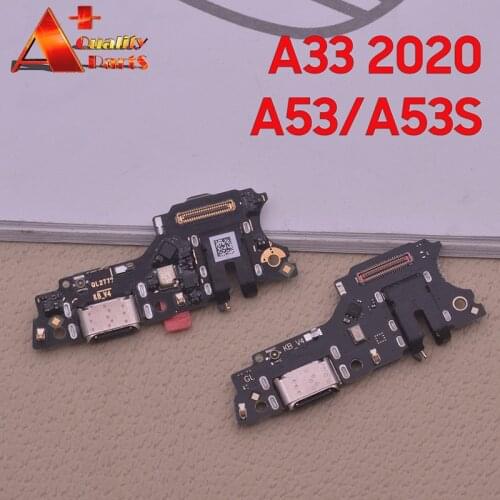 For Oppo A33 2020 A53 A53S USB Charging Dock Port Connector Board With Microphone Mic Headphone Jack Audio Flex Replacement