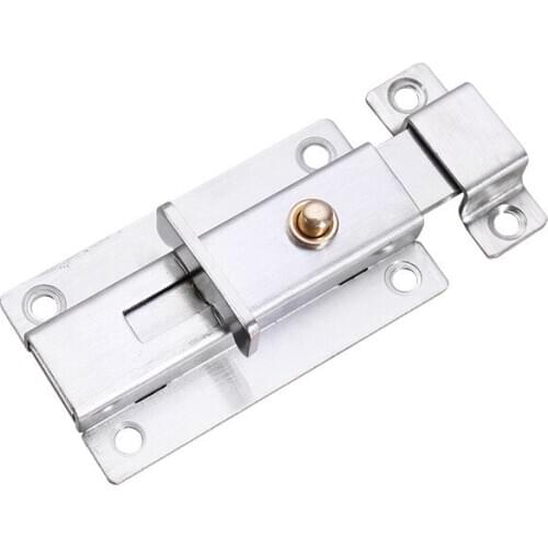 1PC Door Bolts Stainless Steel Latch Sliding Door Lock Surface Mounted Slide Bolt for All Types Internal Doors Door Bolts