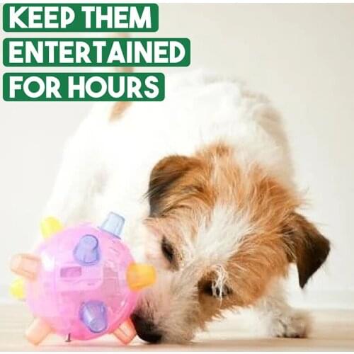 Игрушки Для Собак Fidget Toys Jumping Activation Ball For Dogs Flashing Ball Light Sounds Jump Automatically Симпл Димпл Dog Toy