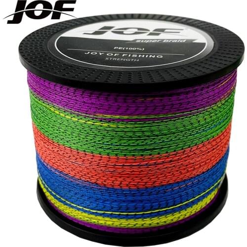 JOF 8 Strands Braided Fishing Line Multifilament 300M 500M 1000M Carp Fishing Camouflague Invisible Wire For Fishing Accessories