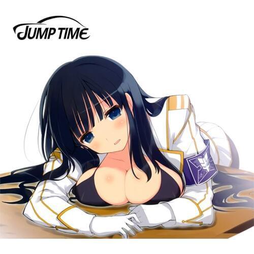 JumpTime 13cmx9.4cm Senran Kagura Anime Original Character Ikaruga Car Decoration Stickers Drift Racing Decal Window Car Styling