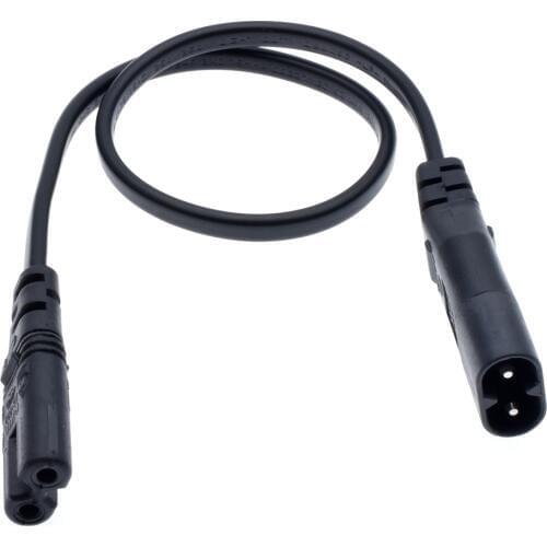 IEC 320 C8 to C7 Power cord,C7 to C8 Jumper cables,Power Extension Cable for IEC320 C7,30cm,0.75mm wire gauge