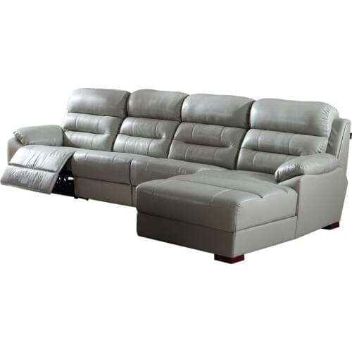 First-class capsule electric combination sofa Functional leather first layer cowhide living room modern small apartment leather