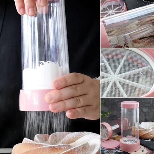 Kitchen Diy Cooking Baking Tool Manual Fine Mesh Sieve Cup Flour Powder Sifter Flour Sieve Kitchen Dining Powder Sieve Cups